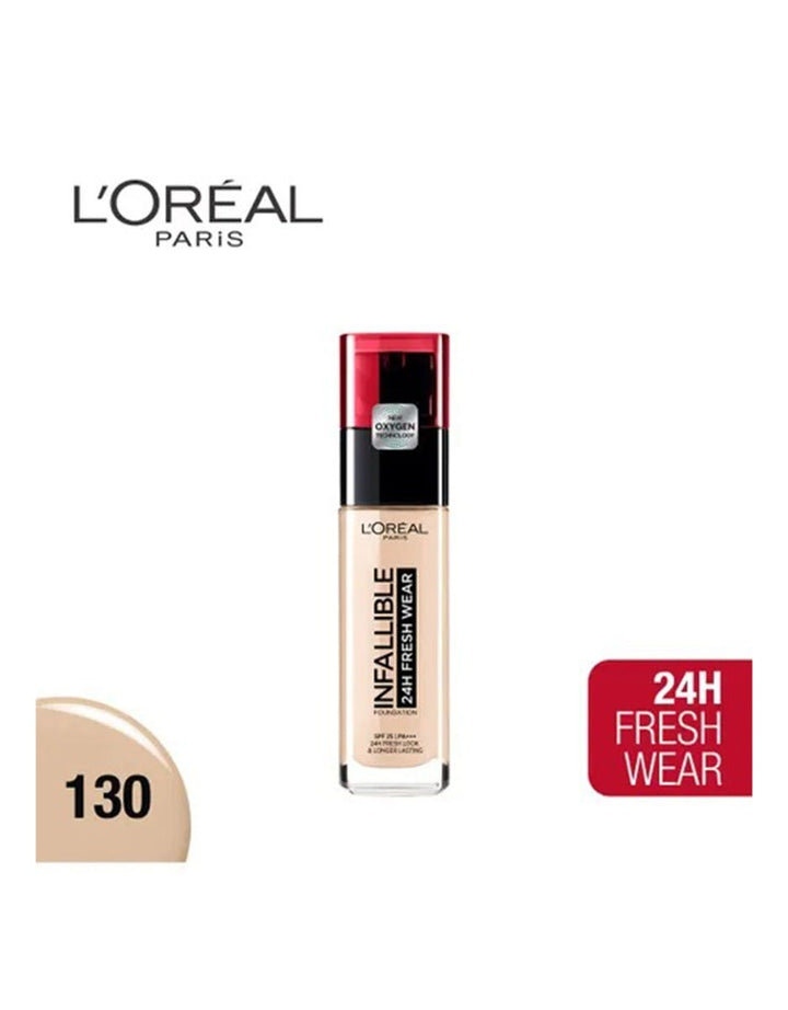 L'Oreal Paris 24H Fresh Wear Infallible Liquid Matte Foundation Make Up - 130 True Beige