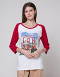 T Zone Girly Print Women's Raglan T-Shirt