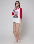 T Zone Girly Print Women's Raglan T-Shirt