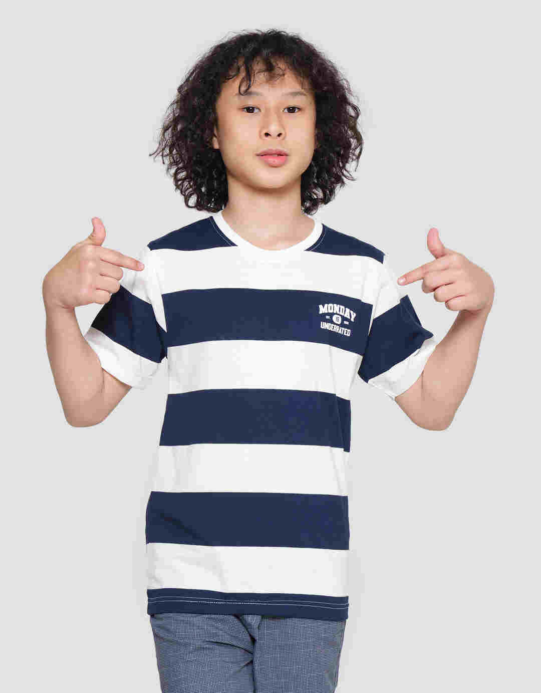 Nevada Yarndyed Stripe Boys Short Sleeve T-Shirt