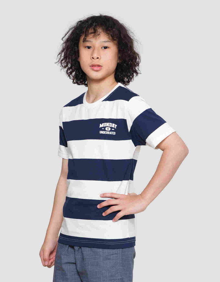 Nevada Yarndyed Stripe Boys Short Sleeve T-Shirt