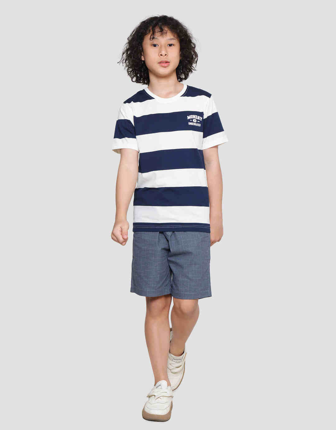 Nevada Yarndyed Stripe Boys Short Sleeve T-Shirt