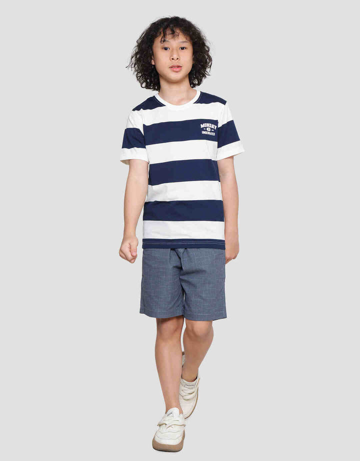 Nevada Yarndyed Stripe Boys Short Sleeve T-Shirt
