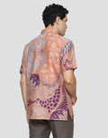 Arjuna Weda Hem Body Fit Batik Aksara Lontara Pria