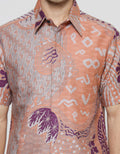 Arjuna Weda Hem Body Fit Batik Aksara Lontara Pria