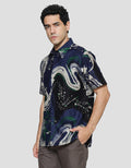 Arjuna Weda Body Fit Batik Abstrak 1 Hem Pria
