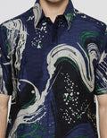 Arjuna Weda Body Fit Batik Abstrak 1 Hem Pria