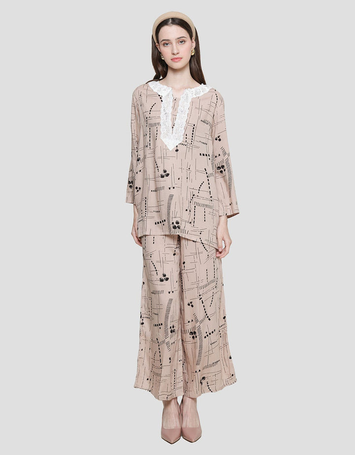 Arjuna Weda Satay Look Checkered Motif Women's Set Clothes