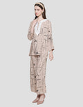 Arjuna Weda Satay Look Motif Kotak- Kotak Baju Set Wanita