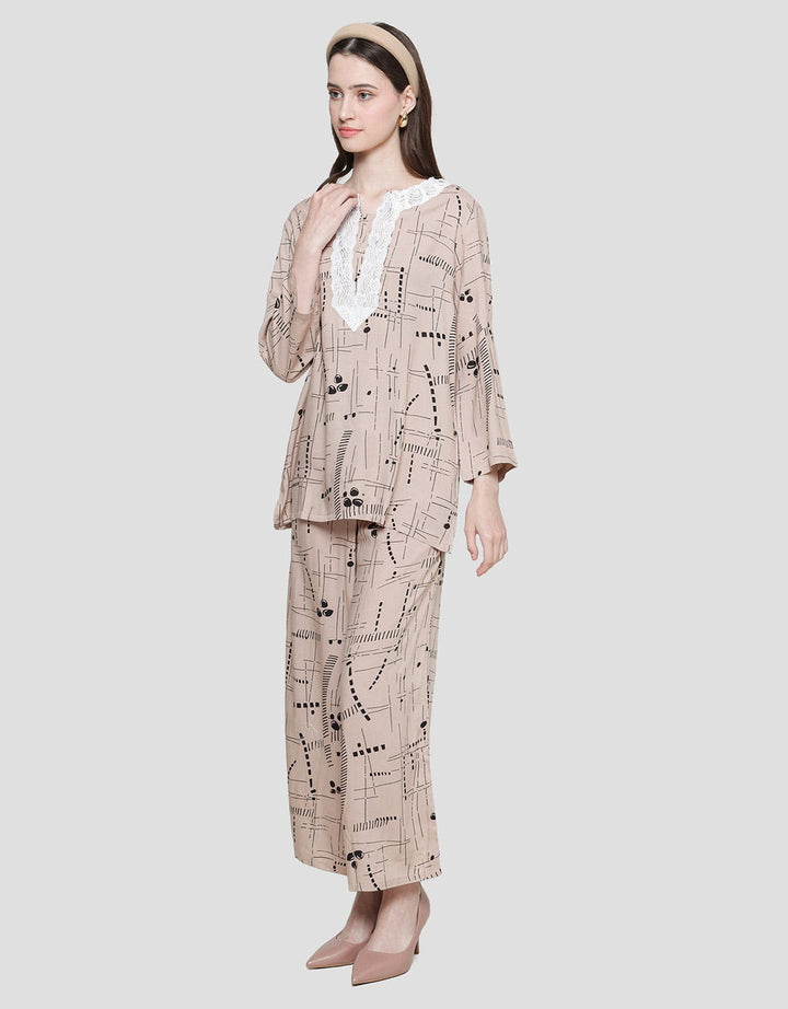 Arjuna Weda Satay Look Checkered Motif Women's Set Clothes