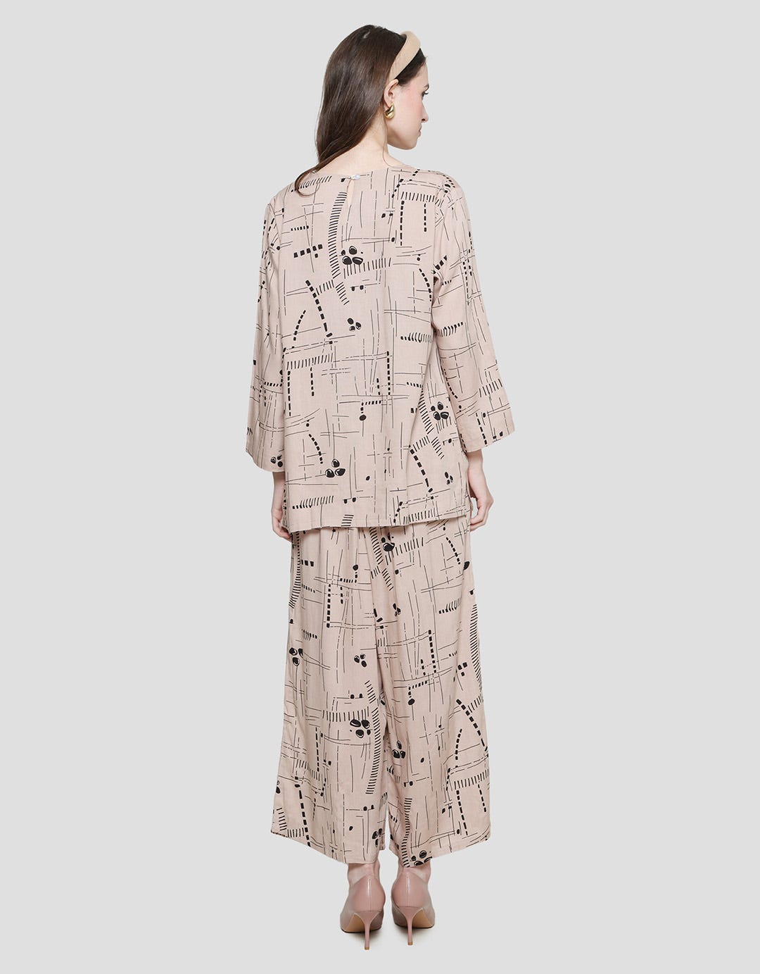 Arjuna Weda Satay Look Checkered Motif Women's Set Clothes