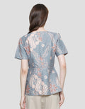 Arjuna Weda Women's Batik Flower Blouse