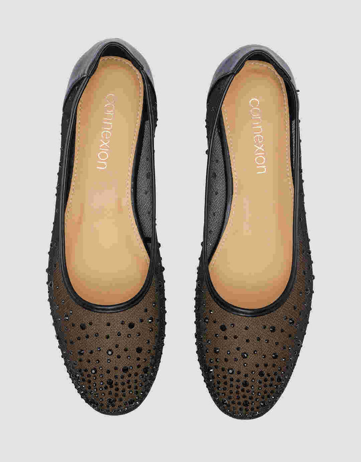 CONNEXION DZH10 BEADS ACCESSORIES SEPATU BALLERINA WANITA