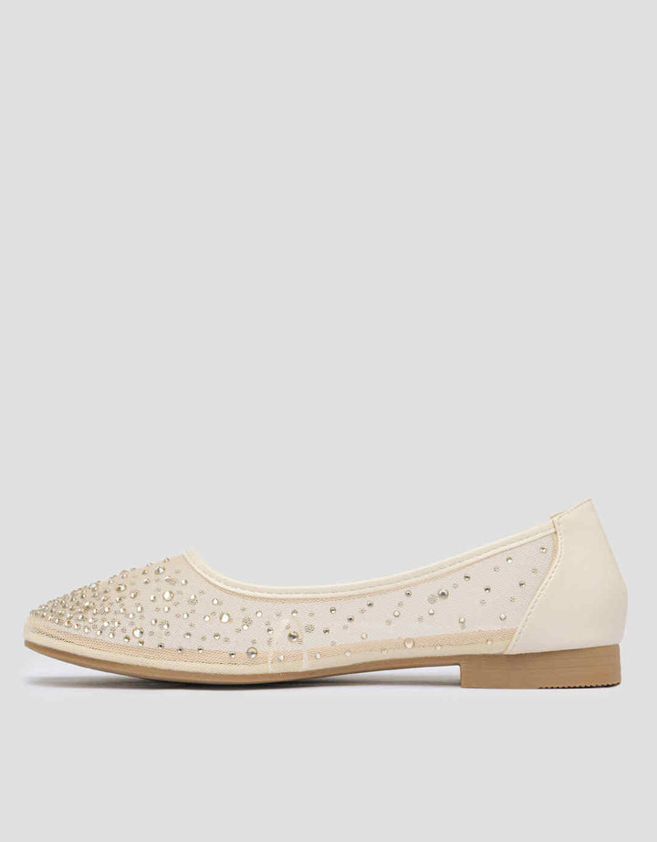 CONNEXION DZH10 BEADS ACCESSORIES SEPATU BALLERINA WANITA