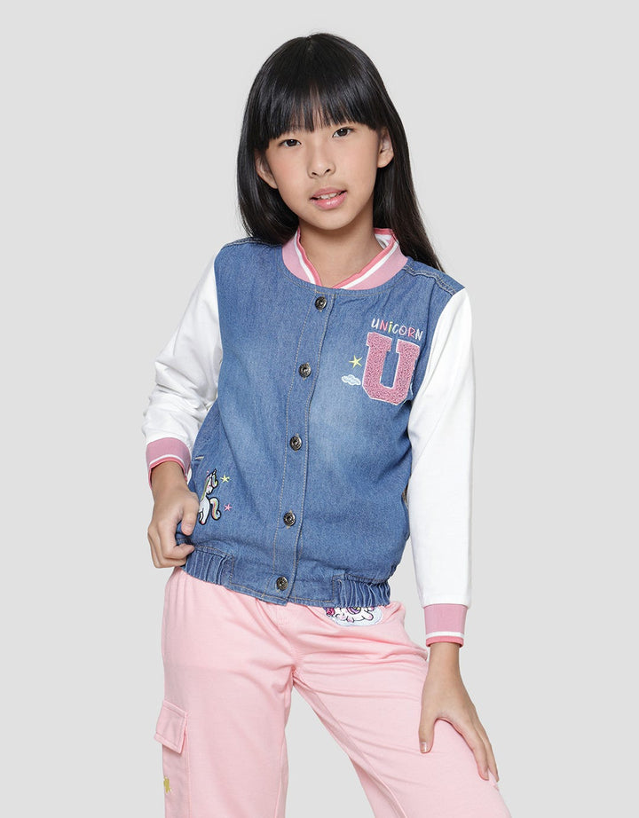 Little M Bordir Patch Jaket Anak Perempuan