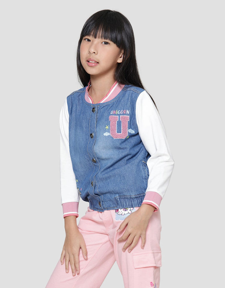 Little M Bordir Patch Jaket Anak Perempuan