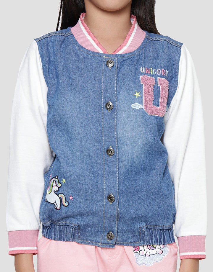 Little M Bordir Patch Jaket Anak Perempuan