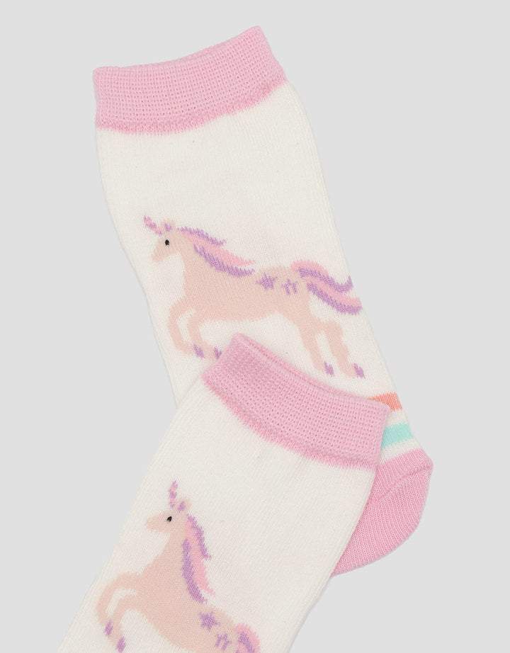 Pipiniko Unicorn Print Kaus Kaki Anak Perempuan