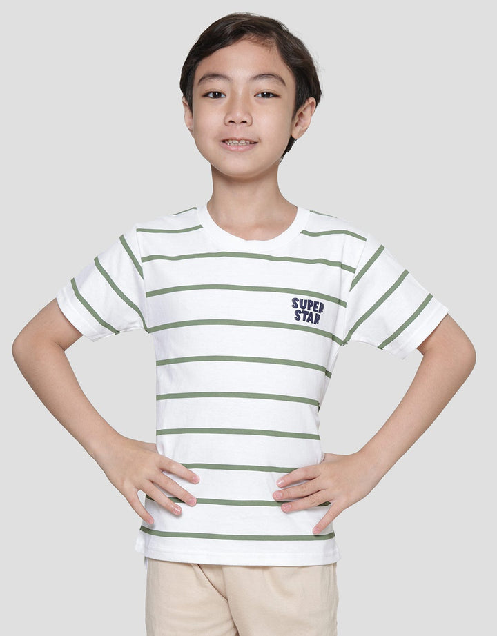 Little M Superstar Print Kaos Anak Laki-laki