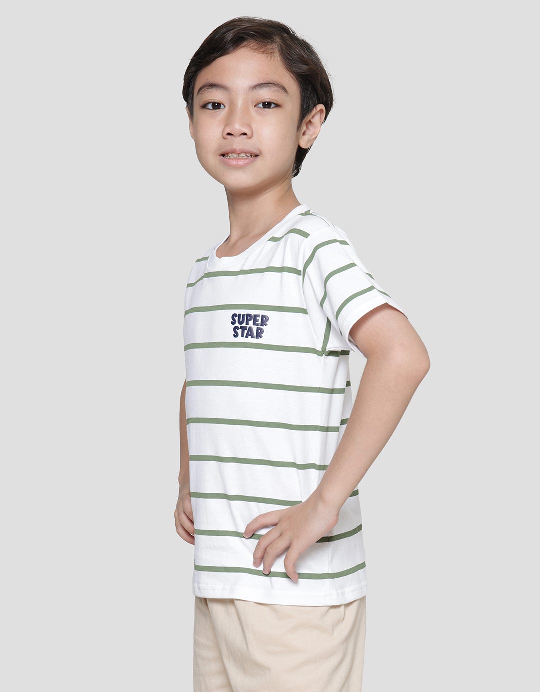 Little M Superstar Print Kaos Anak Laki-laki