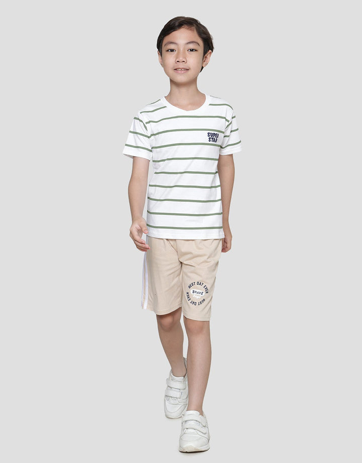 Little M Superstar Print Kaos Anak Laki-laki