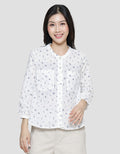 Connexion Pocket Printed Blouse Wanita