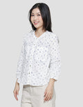 Connexion Pocket Printed Blouse Wanita