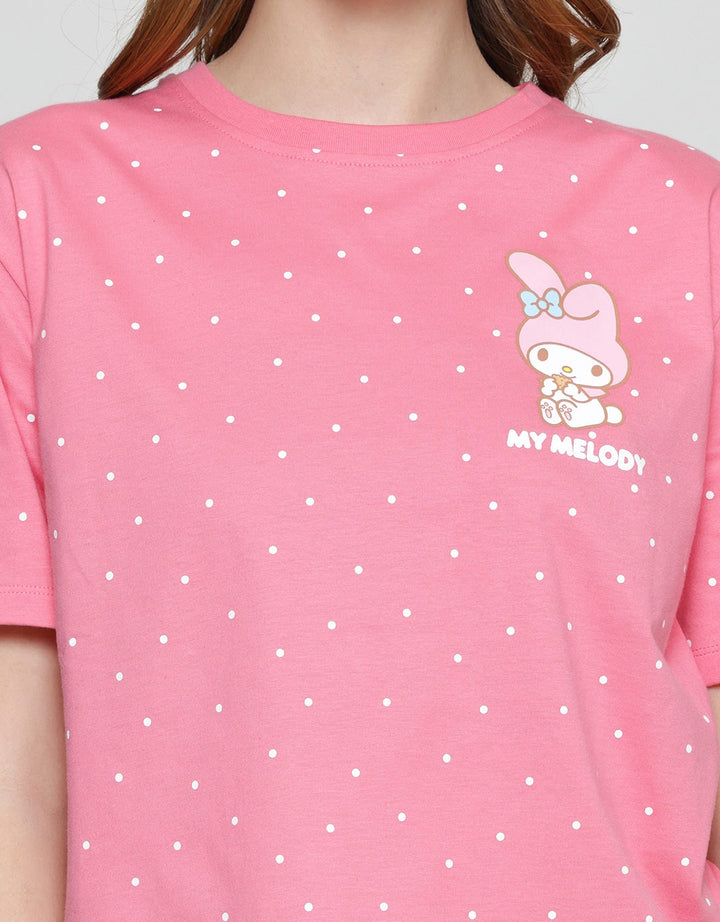 Nevada Boxy Print Polka Dot My Melody Women's T-Shirt