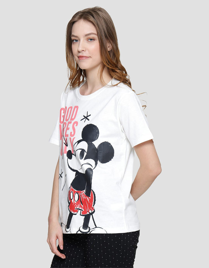 Disney Mickey Print Casual Women's T-shirt