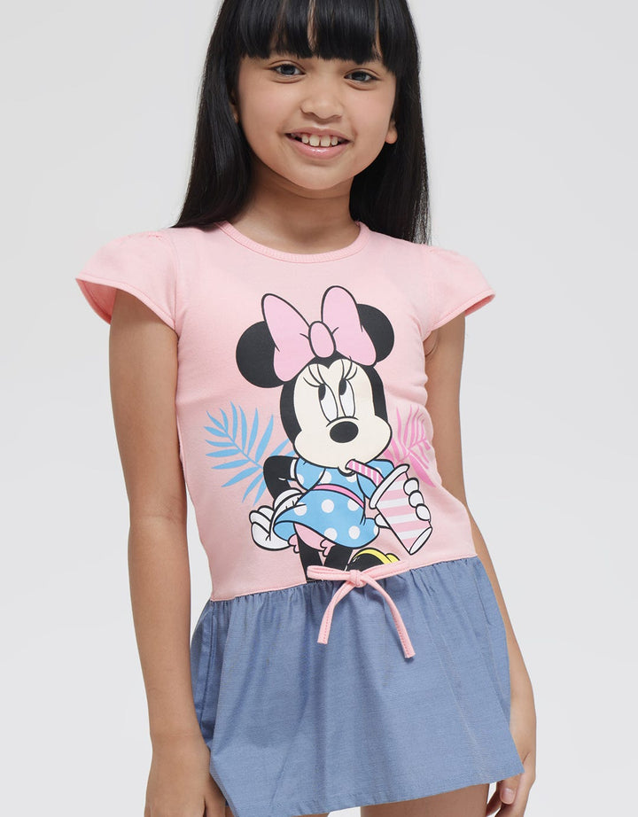 Disney Dress Komb Denim Minnie Spring Palms