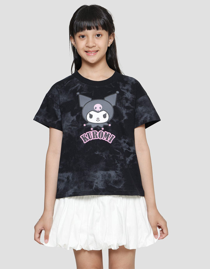 Character Girl Kuromi Print Kaos Anak Perempuan