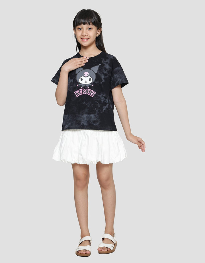 Character Girl Kuromi Print Kaos Anak Perempuan