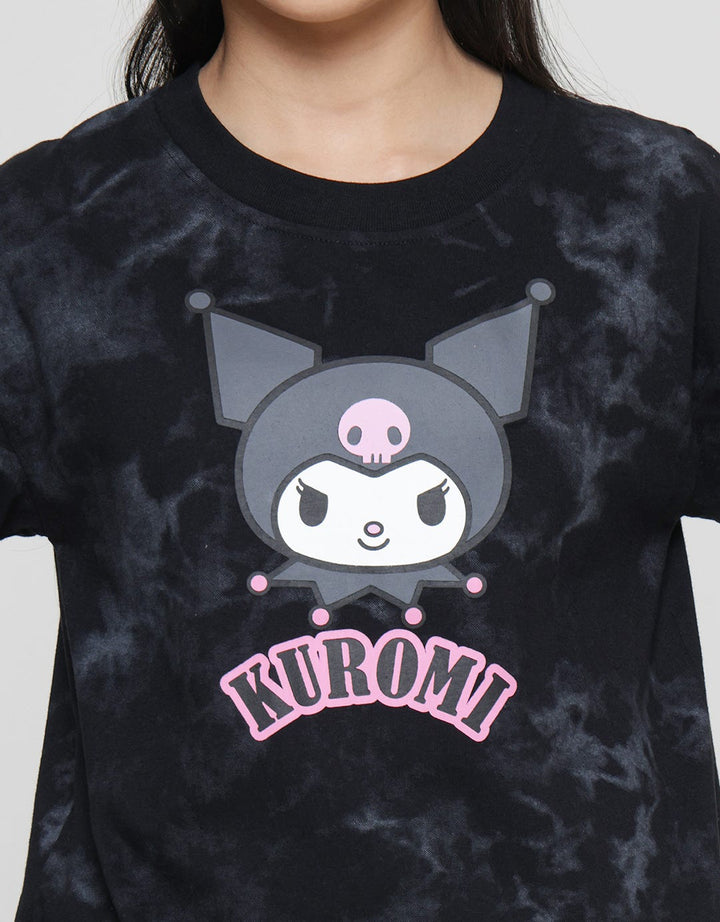 Character Girl Kuromi Print Kaos Anak Perempuan