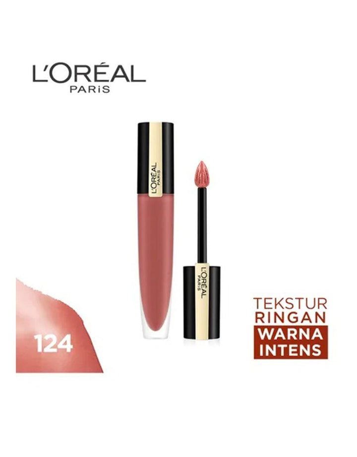 L'Oreal Liquid Lipstick Matte Rouge Signature - 124 Embrace