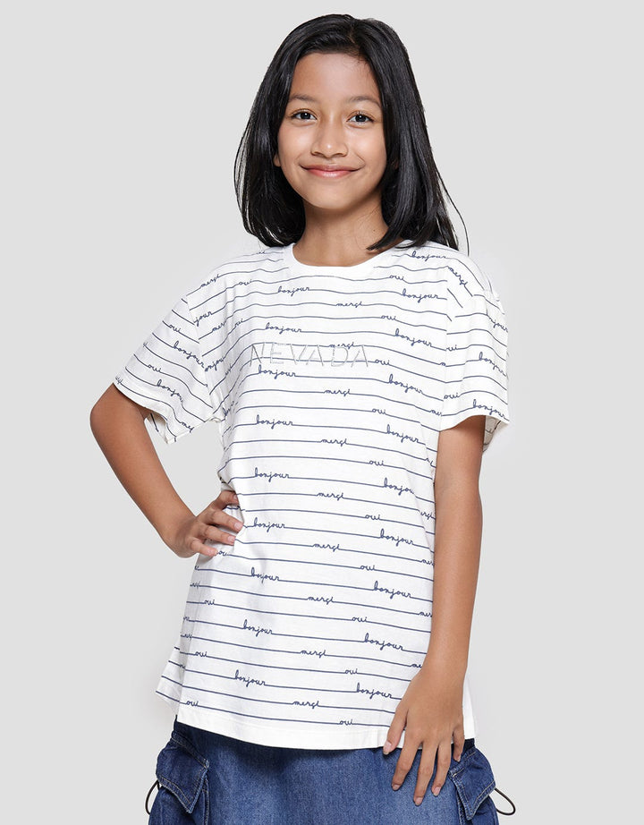 Nevada Bonjour Kaos Lengan Pendek Anak Perempuan