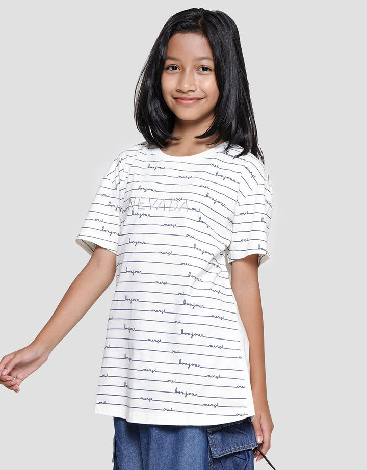 Nevada Bonjour Kaos Lengan Pendek Anak Perempuan