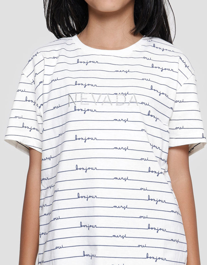 Nevada Bonjour Kaos Lengan Pendek Anak Perempuan