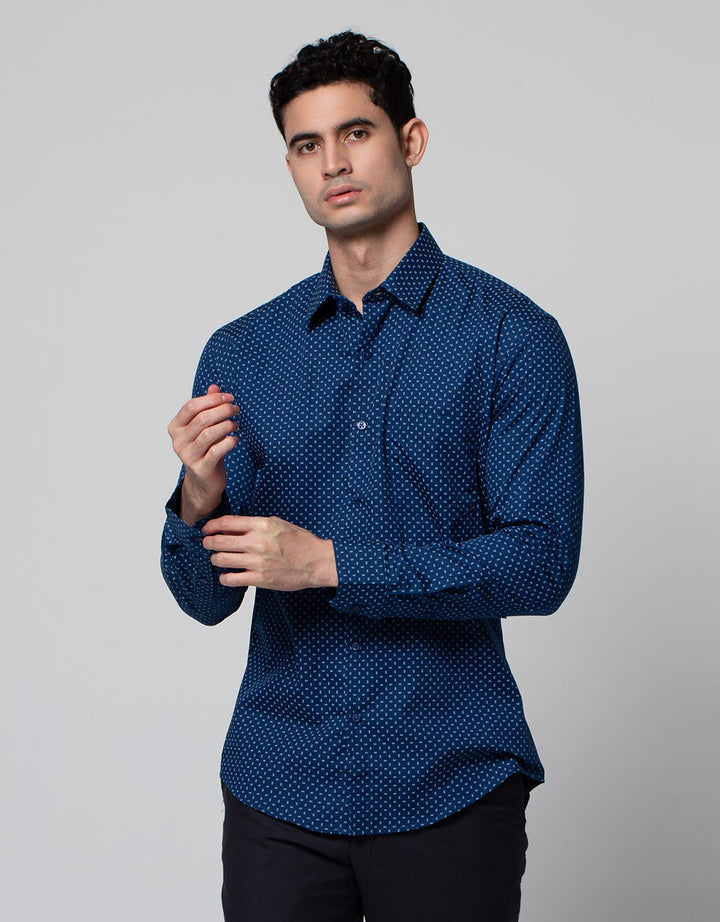 Stanley Adams Domino Card Printed Shirt