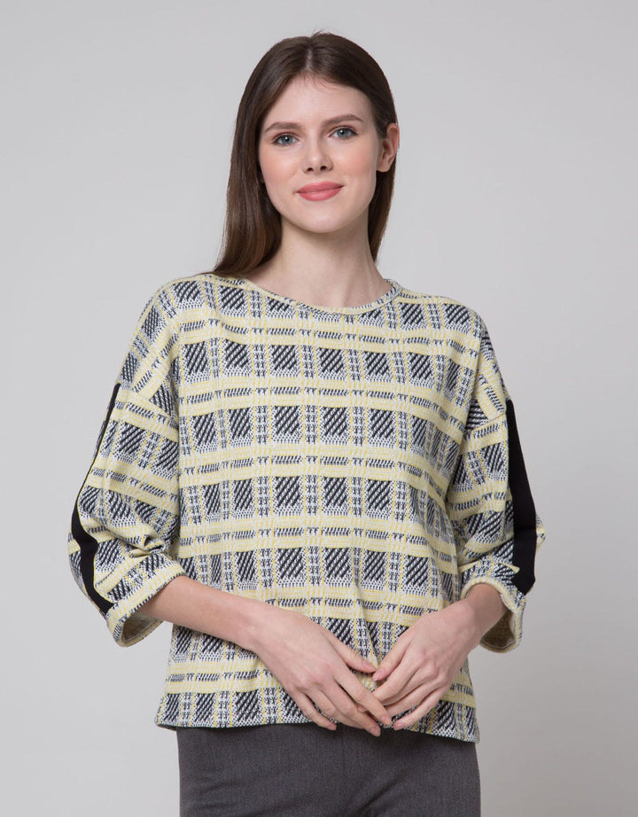 Details Hounds Knit Blouse Wanita