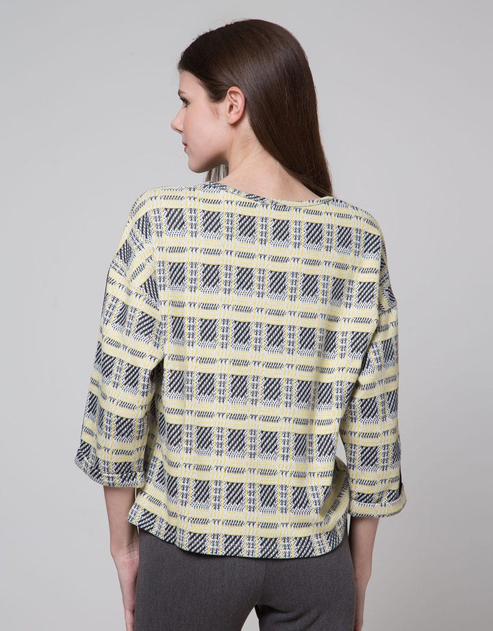 Details Hounds Knit Blouse Wanita