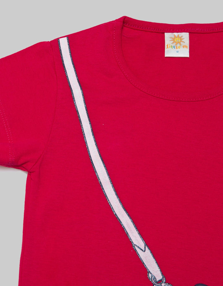 Little M Print Bag Kaos Anak Perempuan