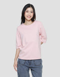 St. Yves Knit With Pleats On Sleeve Kaos Lengan Pendek Wanita