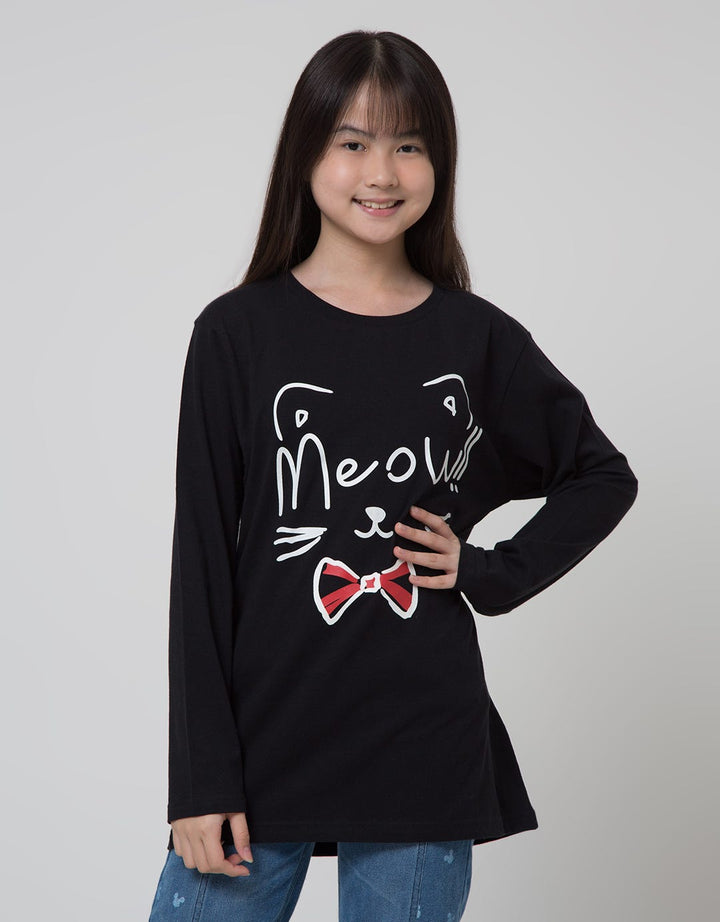 Nevada Meow Pita Kaos Anak Perempuan