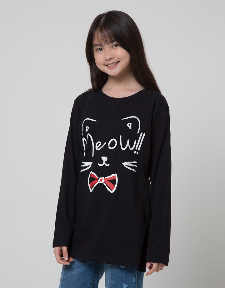 Nevada Meow Pita Kaos Anak Perempuan