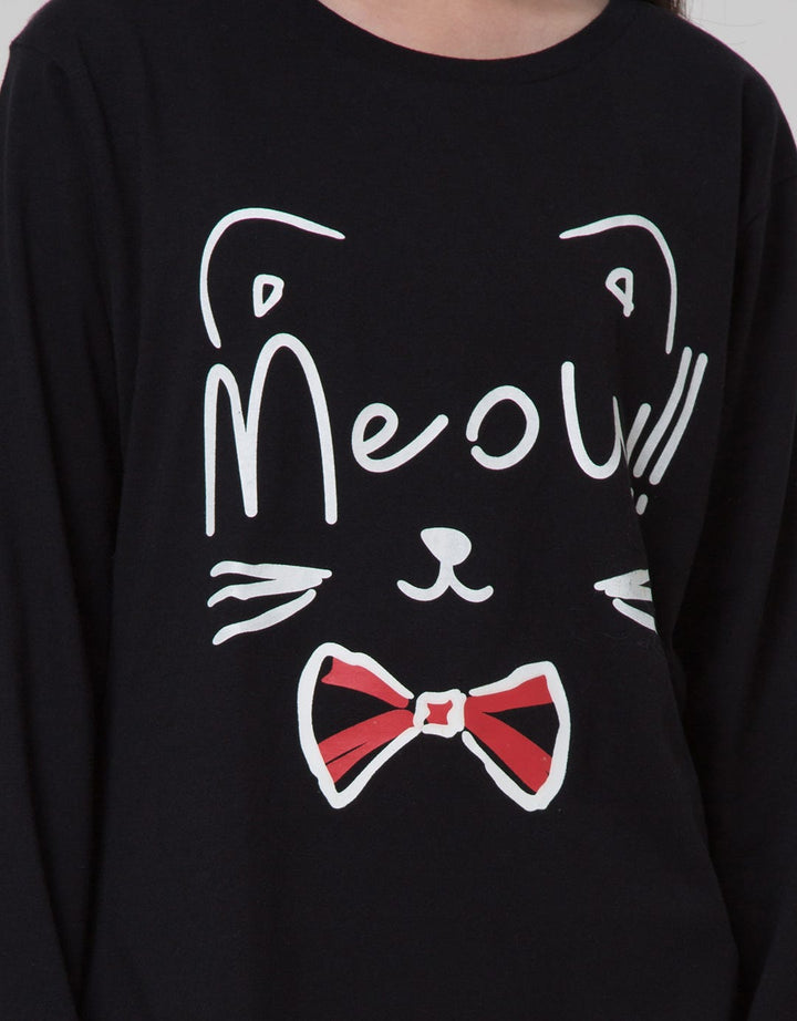 Nevada Meow Pita Kaos Anak Perempuan