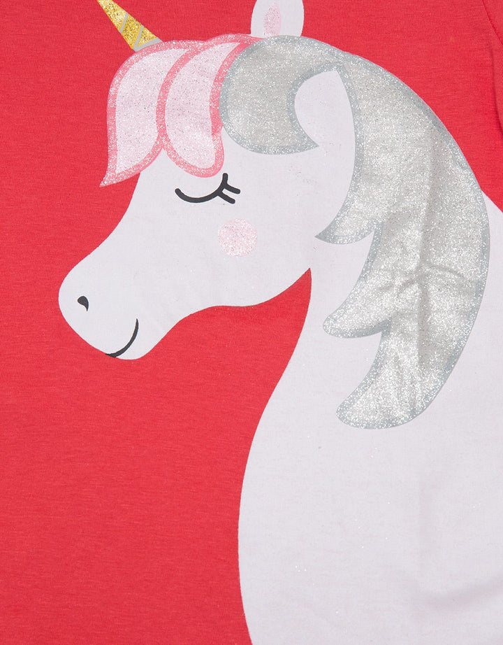 Little M Print Unicorn Kaos Anak Perempuan
