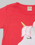 Little M Print Unicorn Kaos Anak Perempuan