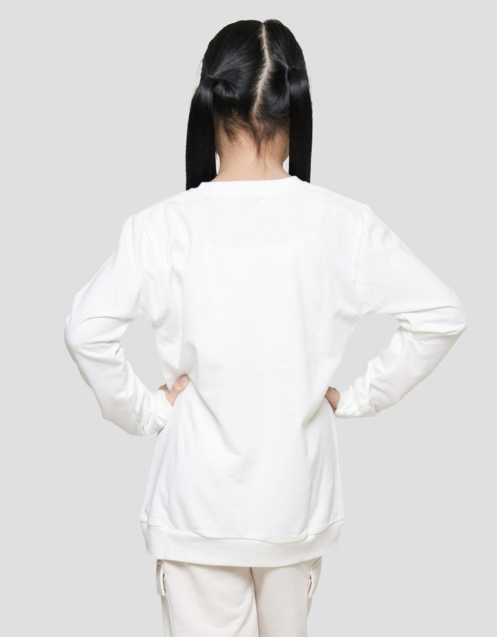 Nevada Embroidered Flower Shine Girls Sweater