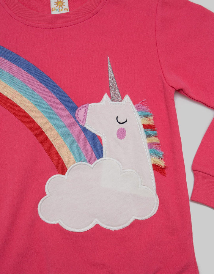 Little M Unicorn Appliques Sweater