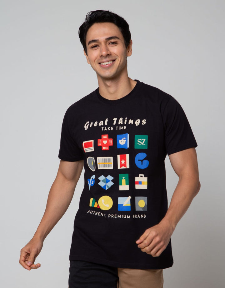 T Zone Short Sleeve T-Shirt Photoprint Social Network Series - Great Things